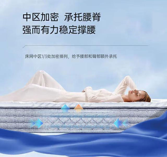 床垫中区加密承托结构示意